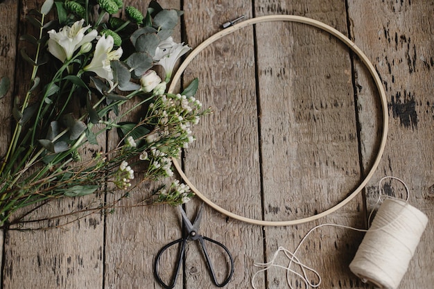 cercevea brodată floral